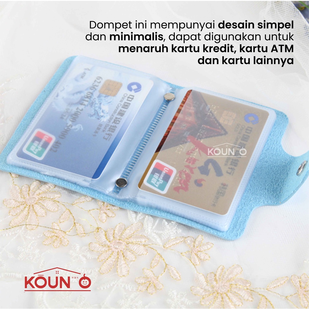 Dompet Kartu ATM Dompet Kartu Wanita Pria Dompet Kartu Kulit Import Isi 24 Card Holder Organizer