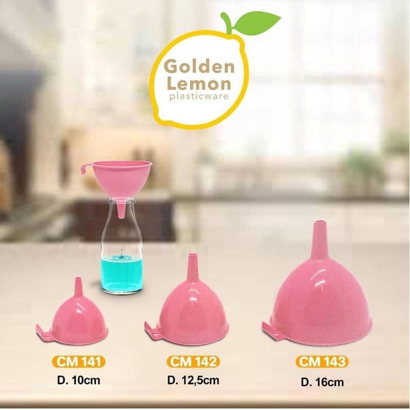 CORONG PLASTIK golden lemon air minyak cairan food grade masakan botol