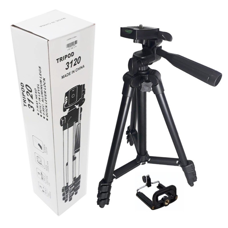 TRIPOD HITAM 3120 BLACK EDITION - Tripod Camera 1 Meter Free Holder U