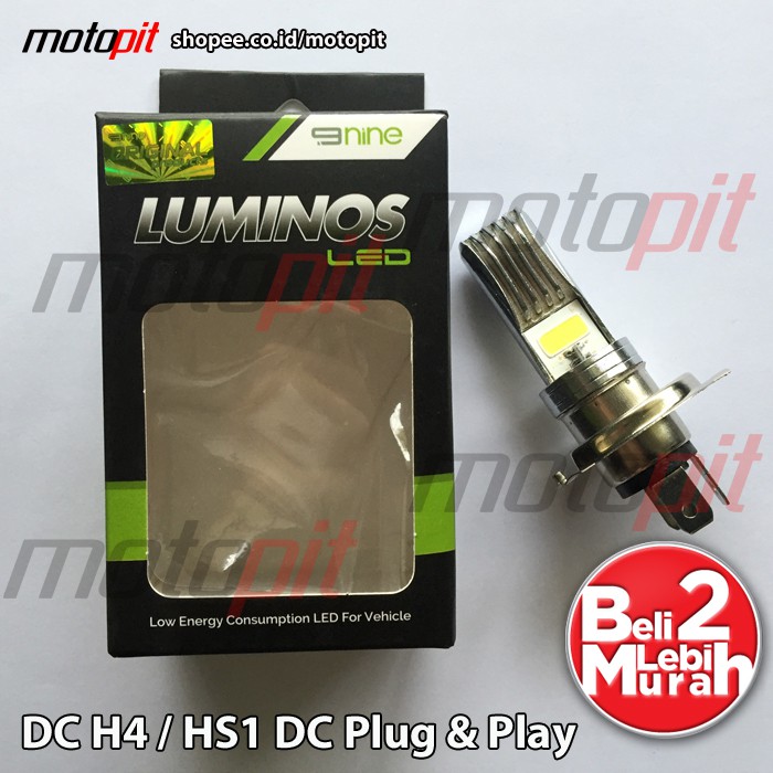 LUMINOS LED H4 / HS1 Lampu utama motor Vixion Scoopy FI R15 MX King Vespa LX 4300K