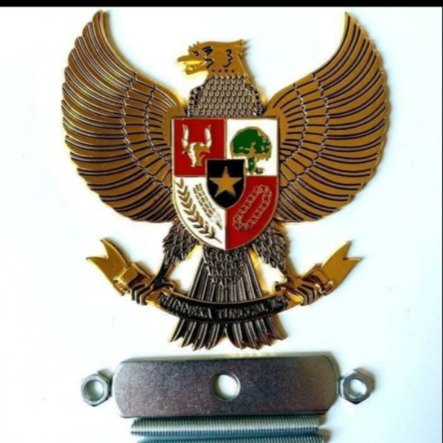 Logo/ emblem grill dan plat nomor Garuda Pancasila mobil universal