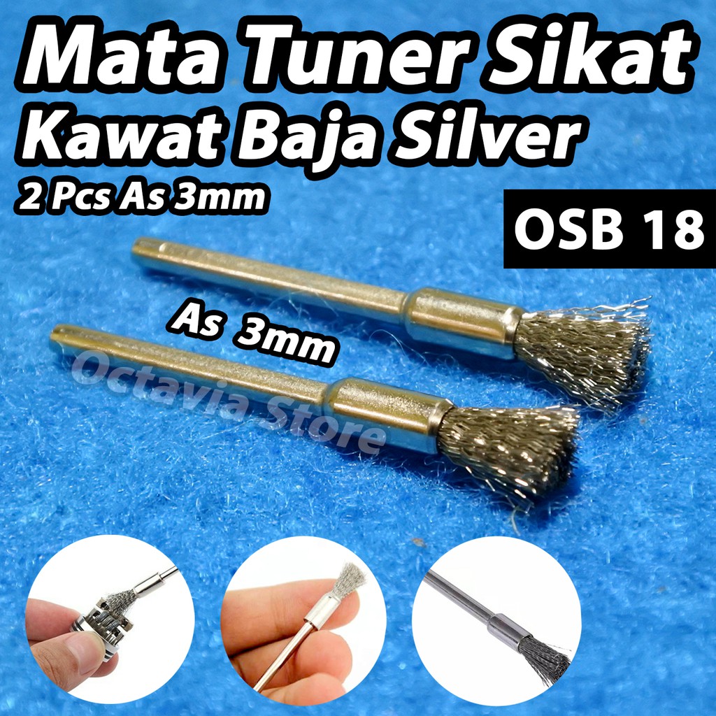 Mata Tuner Sikat Kawat Baja silver / kuningan