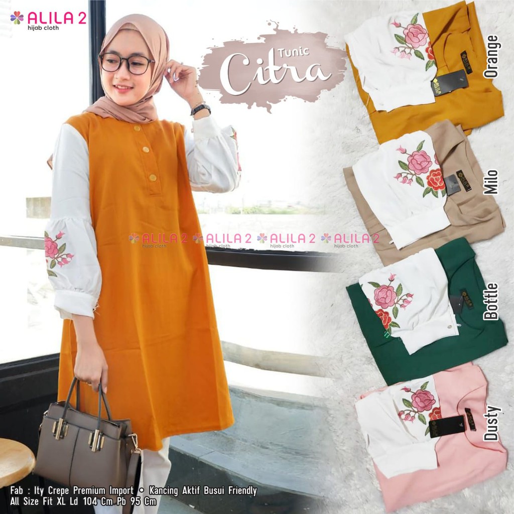 CITRA TUNIK MATT ITY CREPE PREMIUM IMPORT HQ BY ALILA