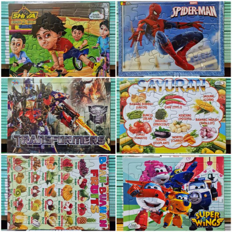 PUZZLE / PUZLE / PAZEL KARTON 30 KEPING MOTIF ANAK COWOK - MAINAN EDUKASI ANAK