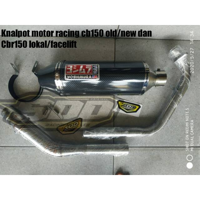 Knalpot motor racing CB150R dan CBR150R Yoshimura carbon