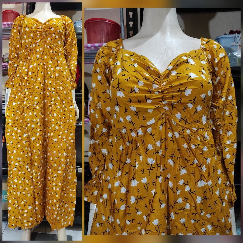 Baju Bali Rara Gamis Panjang Rok Susun LD 115/XL