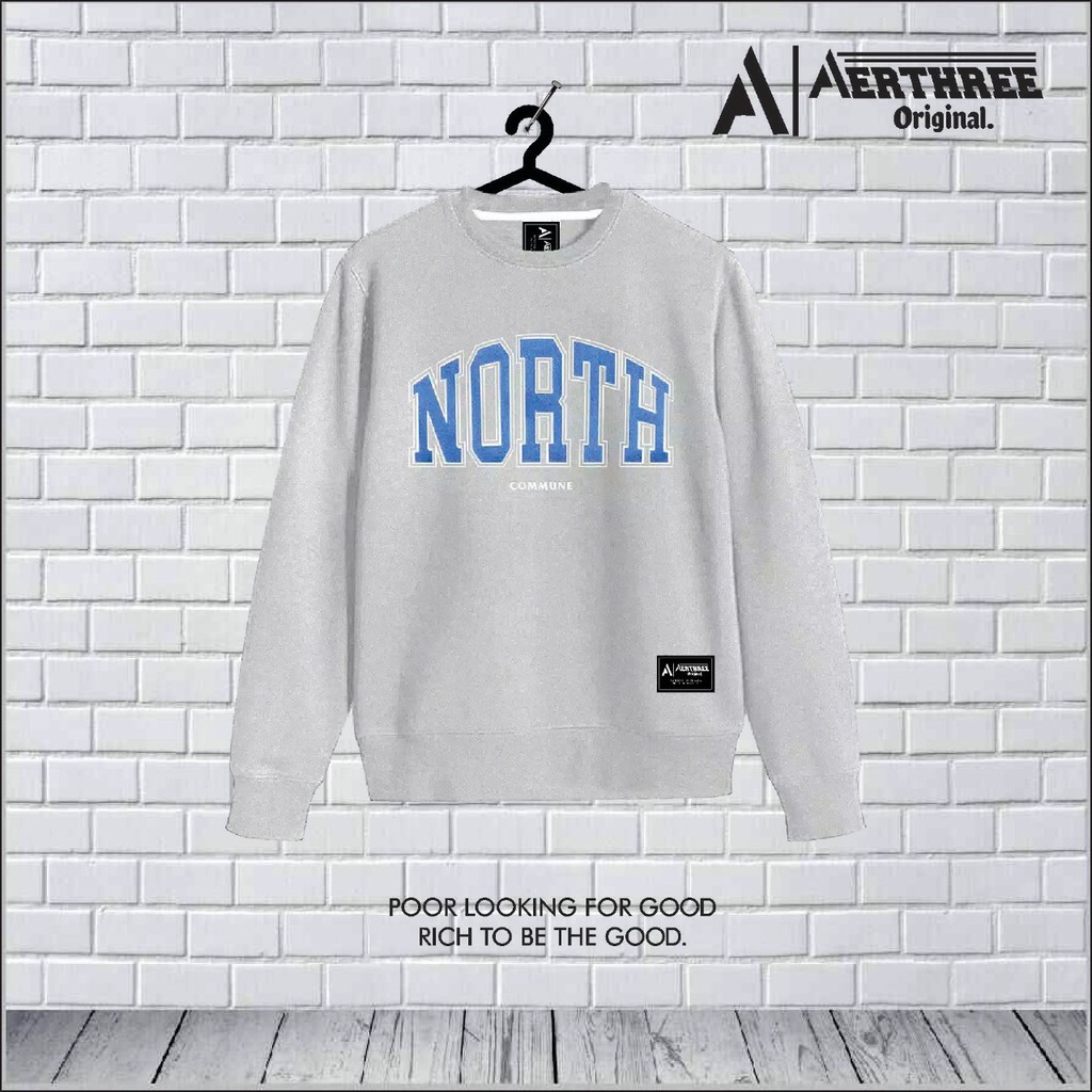 SWEATER RUSS FONT NORTH MISTY TERLARIS / SWEATSHIRT NOARTH / CREWNECK NOARTH / JAKET NOARTH