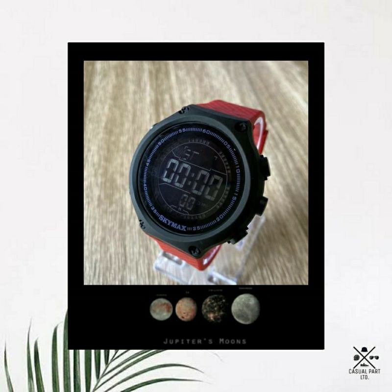 SkyMax Casual Sport Watch, For Your Casual Style, Water Resist (Red Fire)