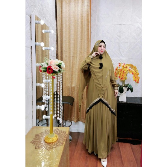 Gamis Set Syari Ceruty ORI Andhira Syari By Fazza Boutique