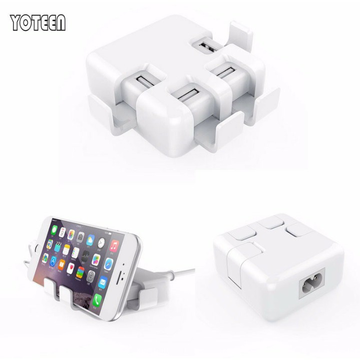 USB Power Adapter Charger Fast Charging 4 Port 40W Dock Wall for iPhone iPad iPod APPLE