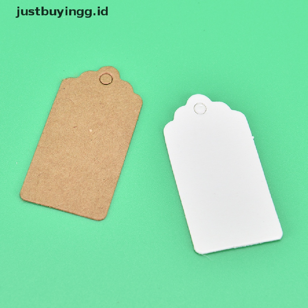 (Justbuyingg.Id) 100pcs Tag Label Harga Bahan Kertas Tanpa Tali Untuk Pesta Pernikahan