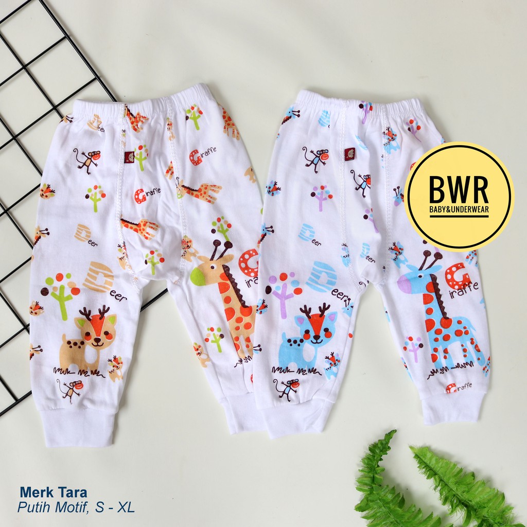 Celana PANJANG TARA PUTIH Motif | Celana Anak Dan Bayi Pempers SML - Bwr II