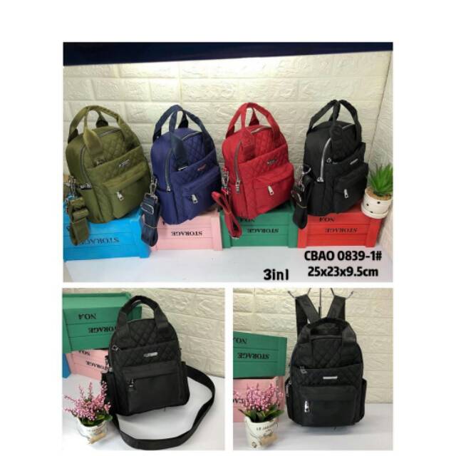 Tas ransel tenteng dan selempang 3in1 chibao
