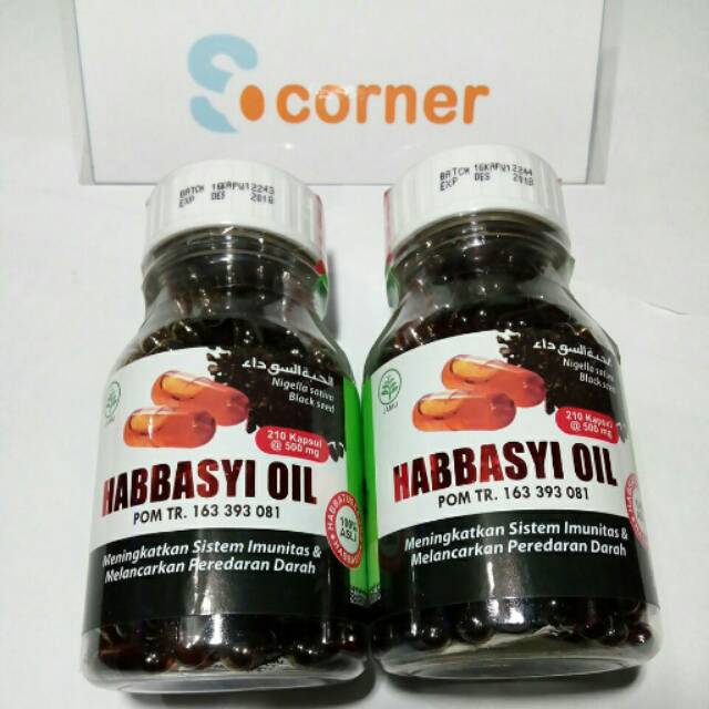 Jual [ Original 100% ] HABBASYI OIL 210 kapsul | HABBATUSSAUDA | Habbat