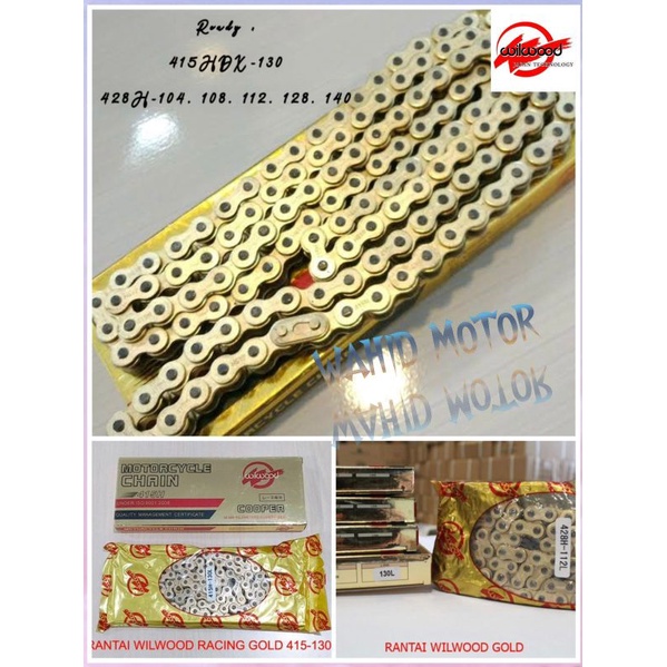Rantai gold willwood 428h-104, 428h-108,428h-112,428h-128,428h-140