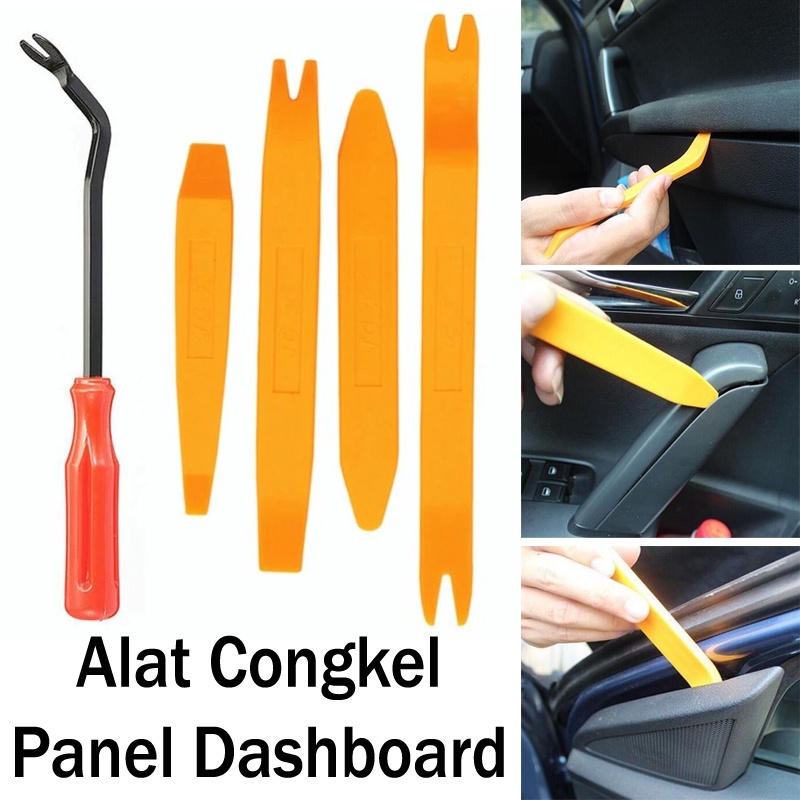 SALE Pengungkit Panel Mobil Car Removal Pry Trim Tool 5 in 1  / 13 in 1 Alat congkel baut rivet dashboard body motor / mobil / Alat Cungkil Dasboard Interior Mobil / Alat Cungkil Klip Baut Baud mobil universal