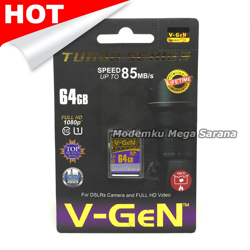 V-Gen SDXC Card UHS1 Turbo - 64GB