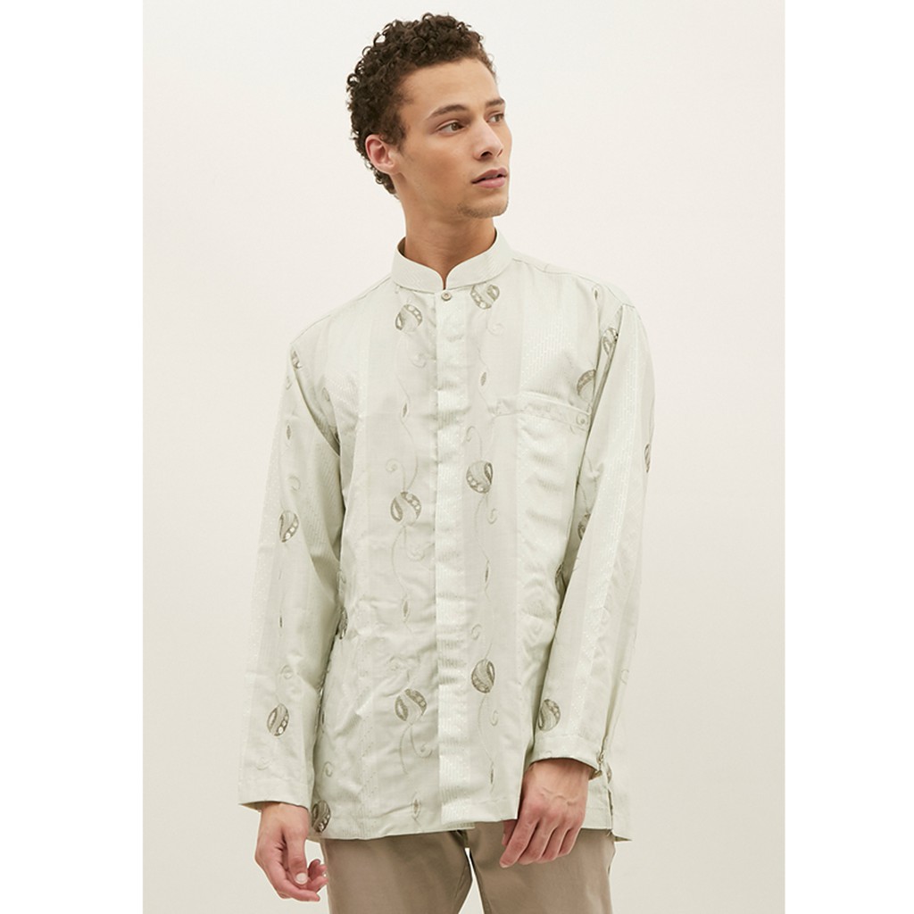 AL-AROFI Baju Koko Pria - Aktobe Moslem Shirt Green