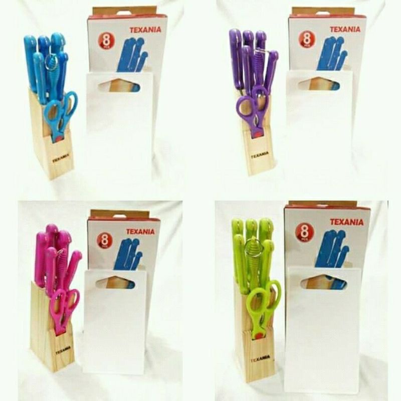 pisau dapur set 6 in 1/kitchen knife set 6 in 1 dengan wadah berkualitas