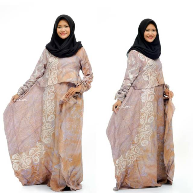 Gamis batik silk sutra gamis batik tulis gamis batik mewah