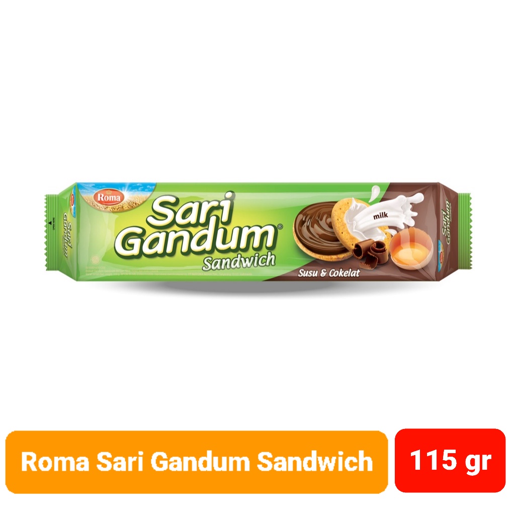 ROMA Sari Gandum Coklat 115 gram