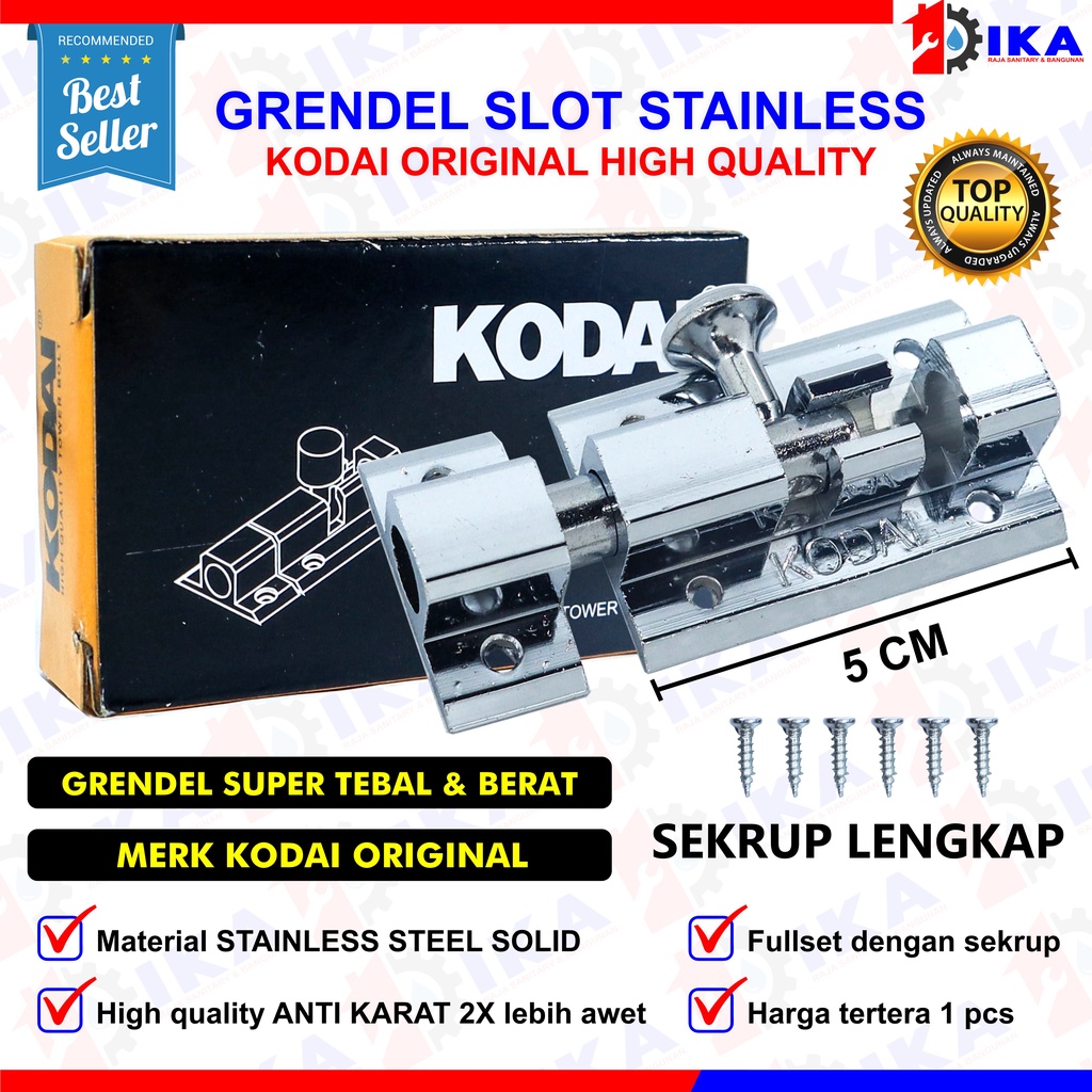 TERMURAH Grendel Stainless Stanlis Tebal Selot Pintu Selot Jendela Kunci Pintu Grende ANTI KARAT / Grendel Slot Pintu Jendela 1,5 inch, 2 inch, 3 inch, 4 inch, 5 inch / Grendel Pintu Stainless / Slot Jendela. / Slot Pintu Kuning 2&quot; l Jendela Plat Tebal Gr