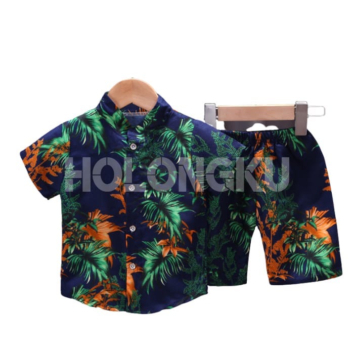 HolongKu - Baju Pantai Bayi/Anak Laki-Laki -- Motif Daun