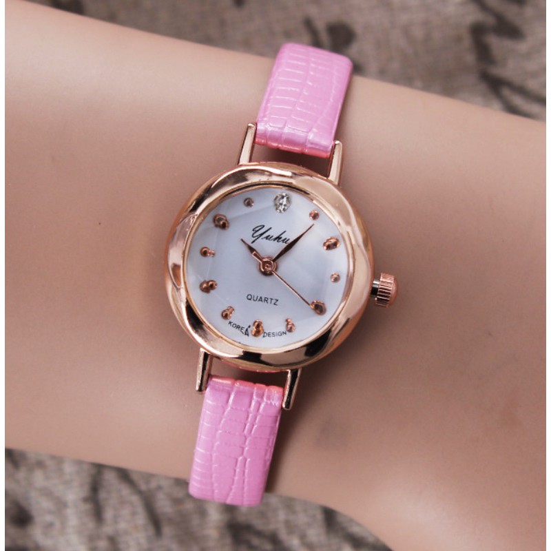 #42 Jam Tangan Wanita Yuhao 02 Women Fashion Leather Wrist Watch Watches