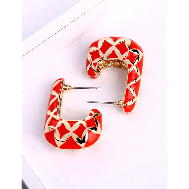 LRC Anting Tusuk Fashion Heart Shape Earrings F55503