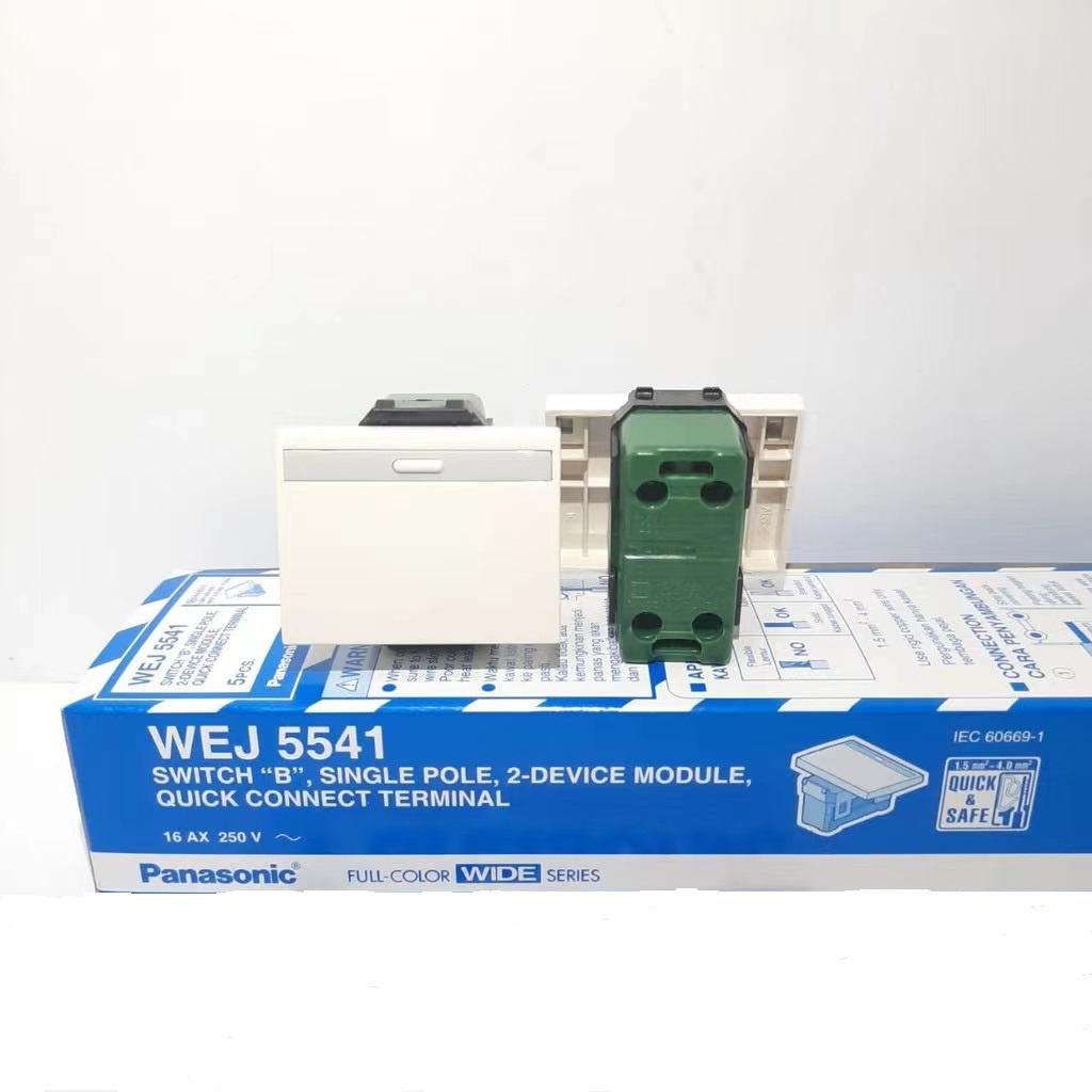 Saklar Engkel / Tunggal Panasonic WEJ 5541 Wide Series Besar Mata Saklar Lebar Panasonic WEJ-5541