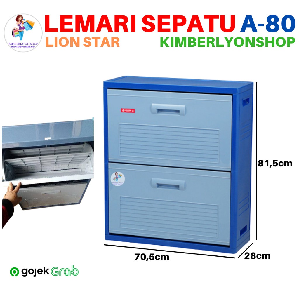 Lemari Rak Sepatu Tutup Optima Shoes Cabinet A 80 Lion Star