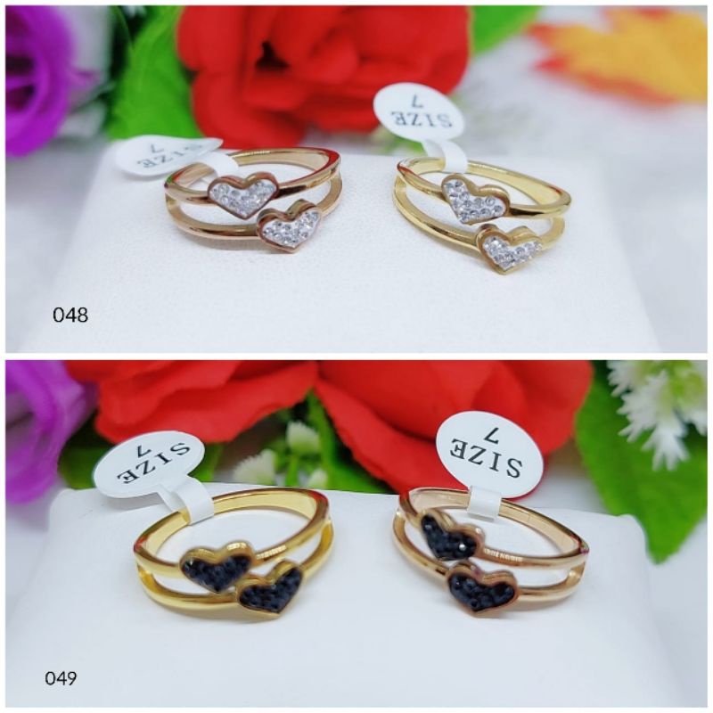 Cincin Titanium Permata terbaru 048-050