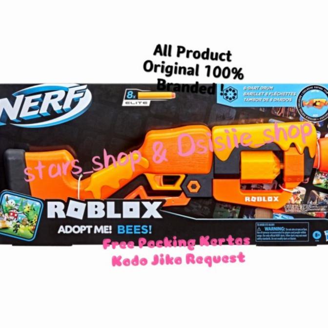 Cod Nerf Roblox Adopt Me Bees 8 Dart Drum Original Mainan Pistol Roblox Mainan Hobi Board Game Shopee Indonesia