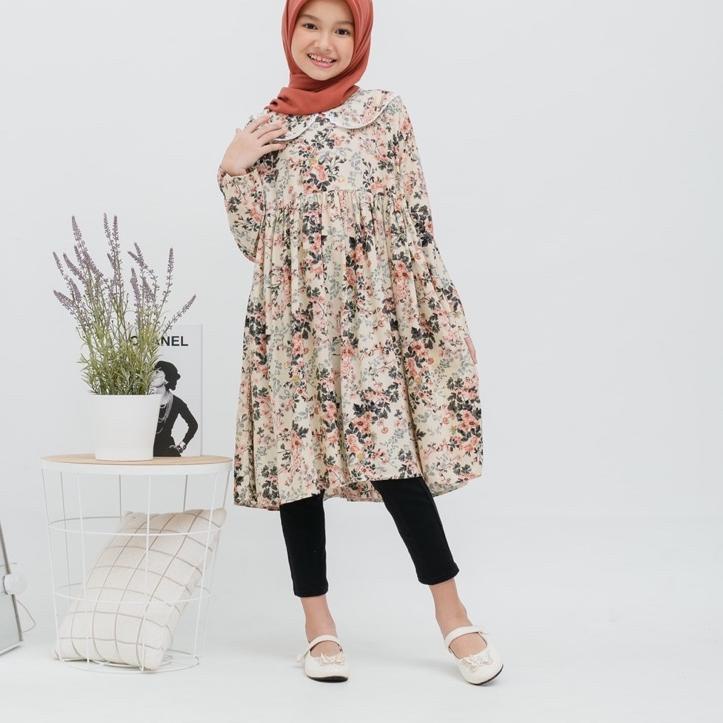 Ready Midi Dress Anak Remaja Tunik Anak Rayon Baju Anak Muslim