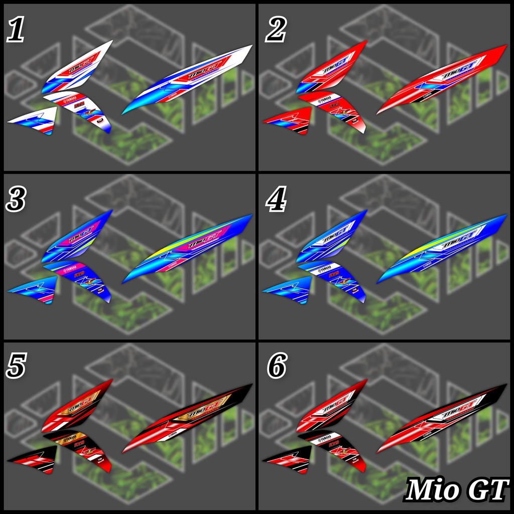 STIKER MOTOR STRIPING VARIASI YAMAHA MIO GT / STIKER VARIASI DECAL MIO GT / STRIPING VARIASI CUSTOM 