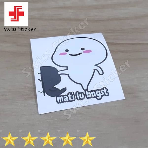 Terlaris Stiker Mobil Quby Pentol Mati Lu Bgst Elegan