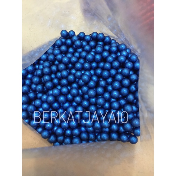 Sprinkle Mutiara Pearl Biru Edible 20gr Dekorasi Kue Topping Cake