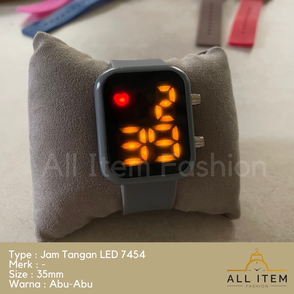 COD✅ Jam Tangan Digital LED 7454 Rubber Electronic Fashion Import Pria Wanita Anak Remaja / Jam Tangan Segi Kotak / Jam Tangan LED DEWASA MODEL KOREA / HARGA GROSIR