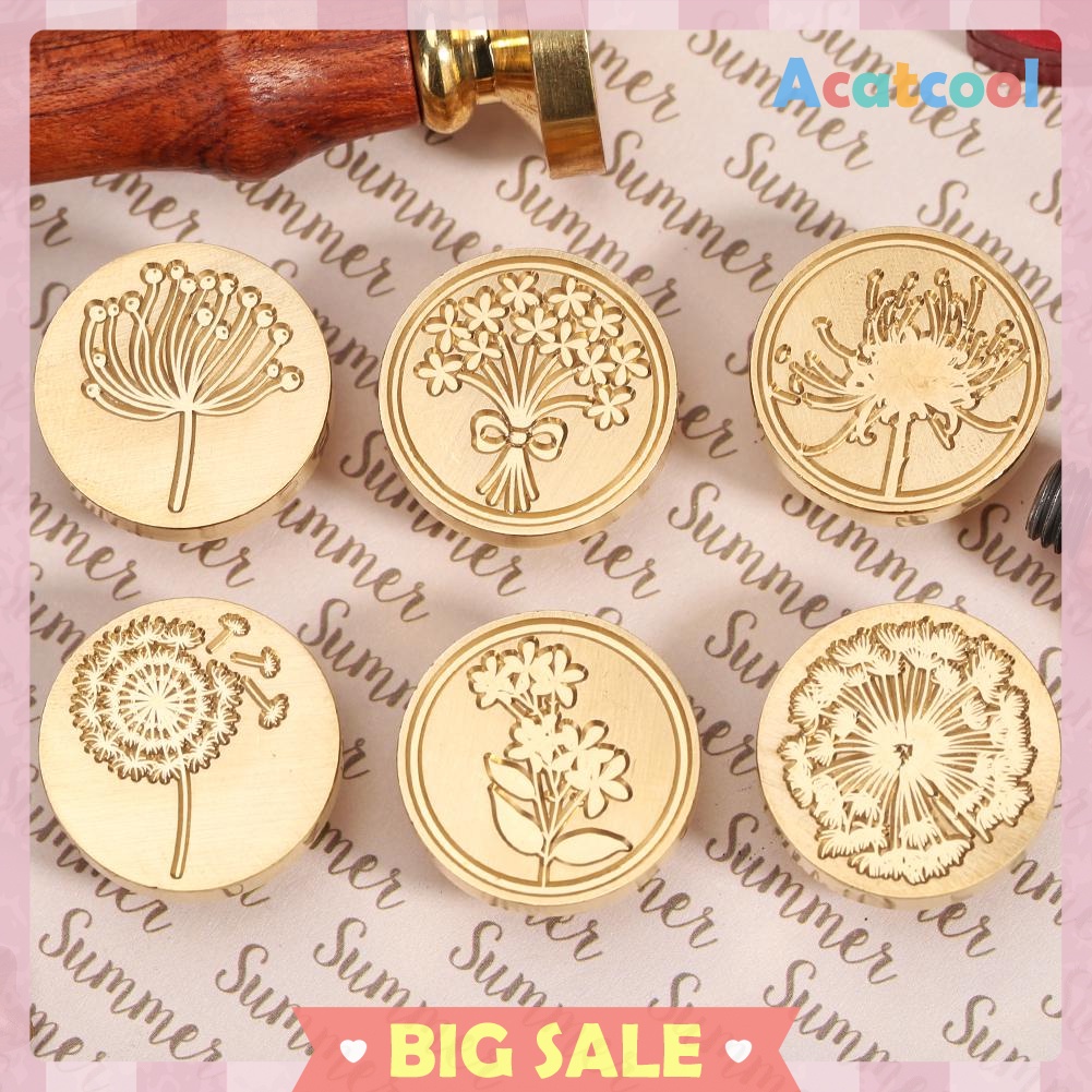 Retro DIY Sealing Wax Dandelion Fire Painting Envelope Wedding Palace Stamp