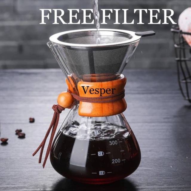 Chemex coffee server v60 400ml coffee pot  pour over 