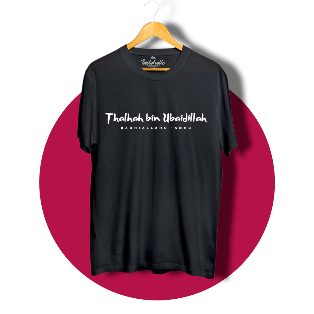 Indoholic Atasan Baju Pakaian Pria Cowok wanita Kaos Distro Kaos Dakwah Kaos Muslim Murah terbaru Combed 100% Original Talhah Bin Ubaidillah