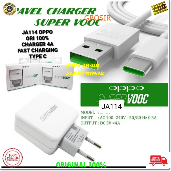 J114 OPPO 4A KEPALA ADAPTOR CAS CASAN SUPER FAST CHARGING USB TYPE C CHARGING CHARGE FLASH TRAVEL ADAPTER MULTI QUIC QUALCOMM ADAPTER ADAPTIVE WATT W KABEL DATA ANDROIT HANDPHONE UNVERSAL MULTI OEIGINAL GADGET TC POWER QC BISA UNTUK SWGALA HP TYPE C