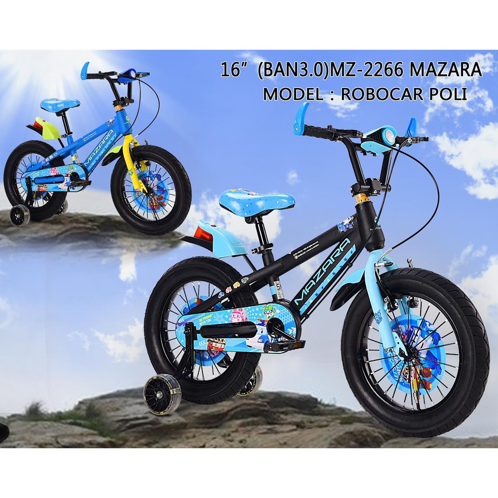 Sepeda Anak BMX Mazara Robocar Poli 18 Ban Besar