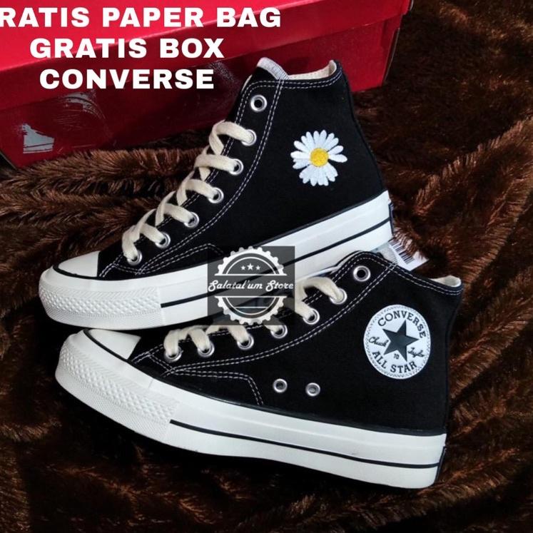 Recomended.. TERBARU CONVERSE PEACE MINUS ONE BLACK HIGH (BISA COD) TERLARIS