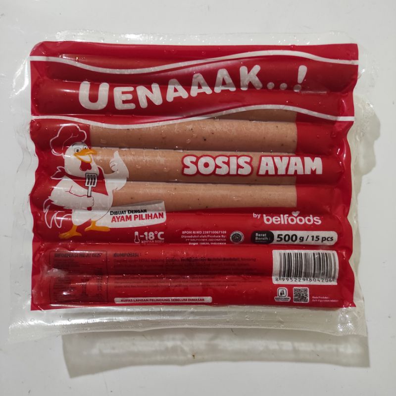 

Belfoods Sosis Ayam 475 gr 15 potong
