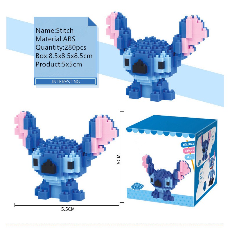 Action Figures Stitch Dengan Kotak Untuk Mainan Edukasi Anak