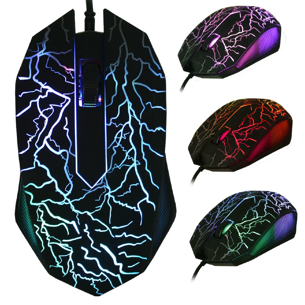 Trend-Paket Mouse Gaming USB with Rainbow LED Plus Mousepad Plus Speaker