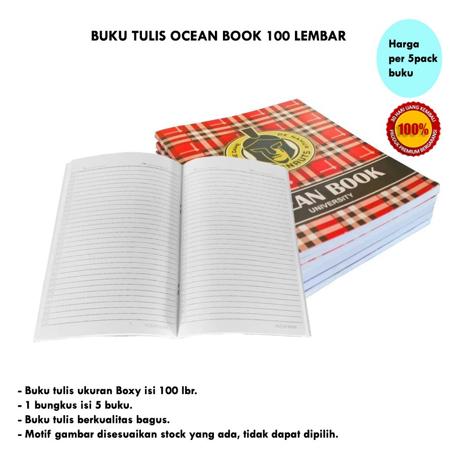 

BUKU TULIS SEKOLAH PANJANG BOOK 100 LEMBAR ( 1 PACK ISI 5 PCS )