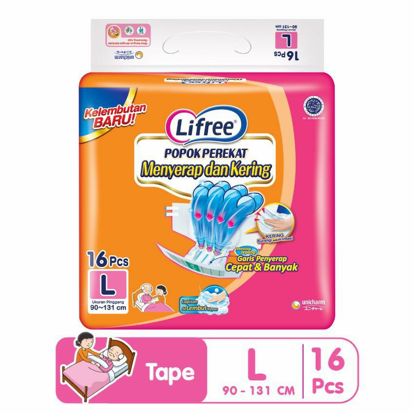 LIFREE POPOK PEREKAT / POPOK DEWASA M18, L16, XL14