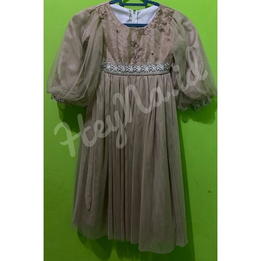Dress anak perempuan coklat susu